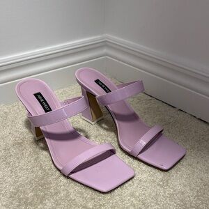 Nine West Lavender Block Heel Sandals